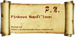 Pinkova Napóleon névjegykártya